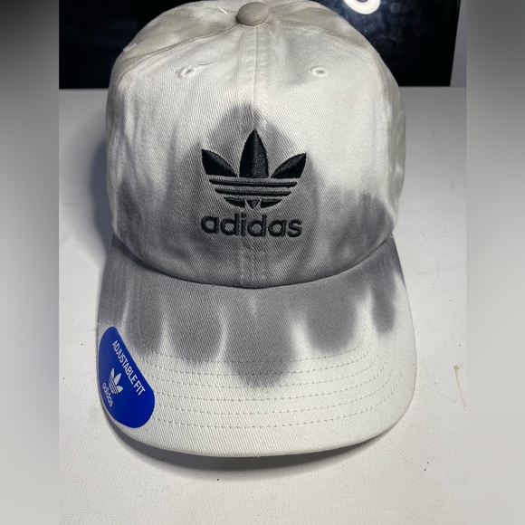 NWT Adidas Originals One Size Precurved Color Wash Tie-Dye Hat, Gray White. MEN - Picture 11 of 16